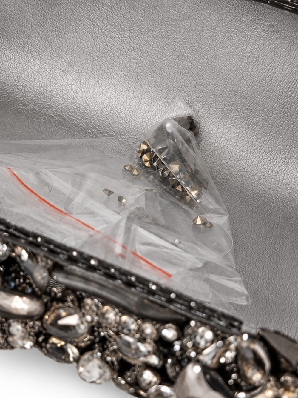 NWT Vintage Fawziya Gunmetal Rhinestone Intricate Evening Bag "Fabulous!" - Picture 6 of 16